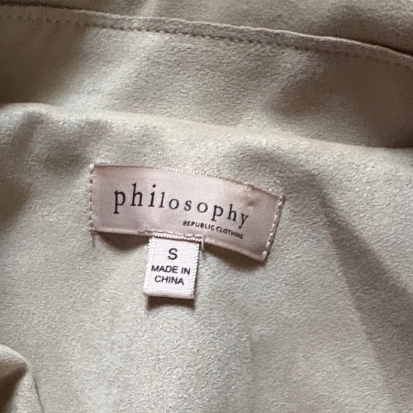 Philosophy Light Tan Bomber Jacket - Picture 2 of 5